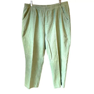 Village Square By Haband Corduroy Casual Pull On Pants Women Plus Size 18p